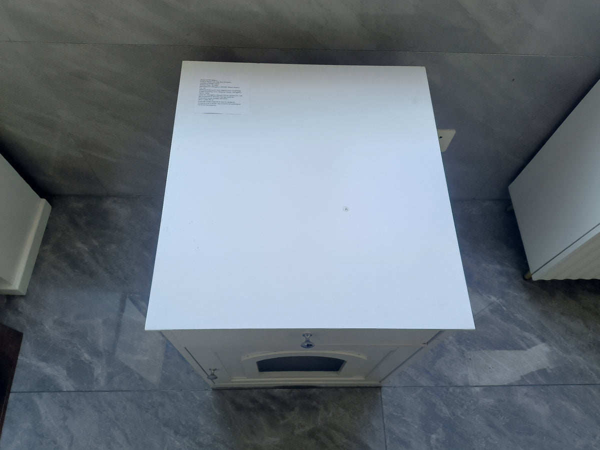 Hidden Cat Litter Box Enclosure with Drawer, White - W80863135 - product view 12
