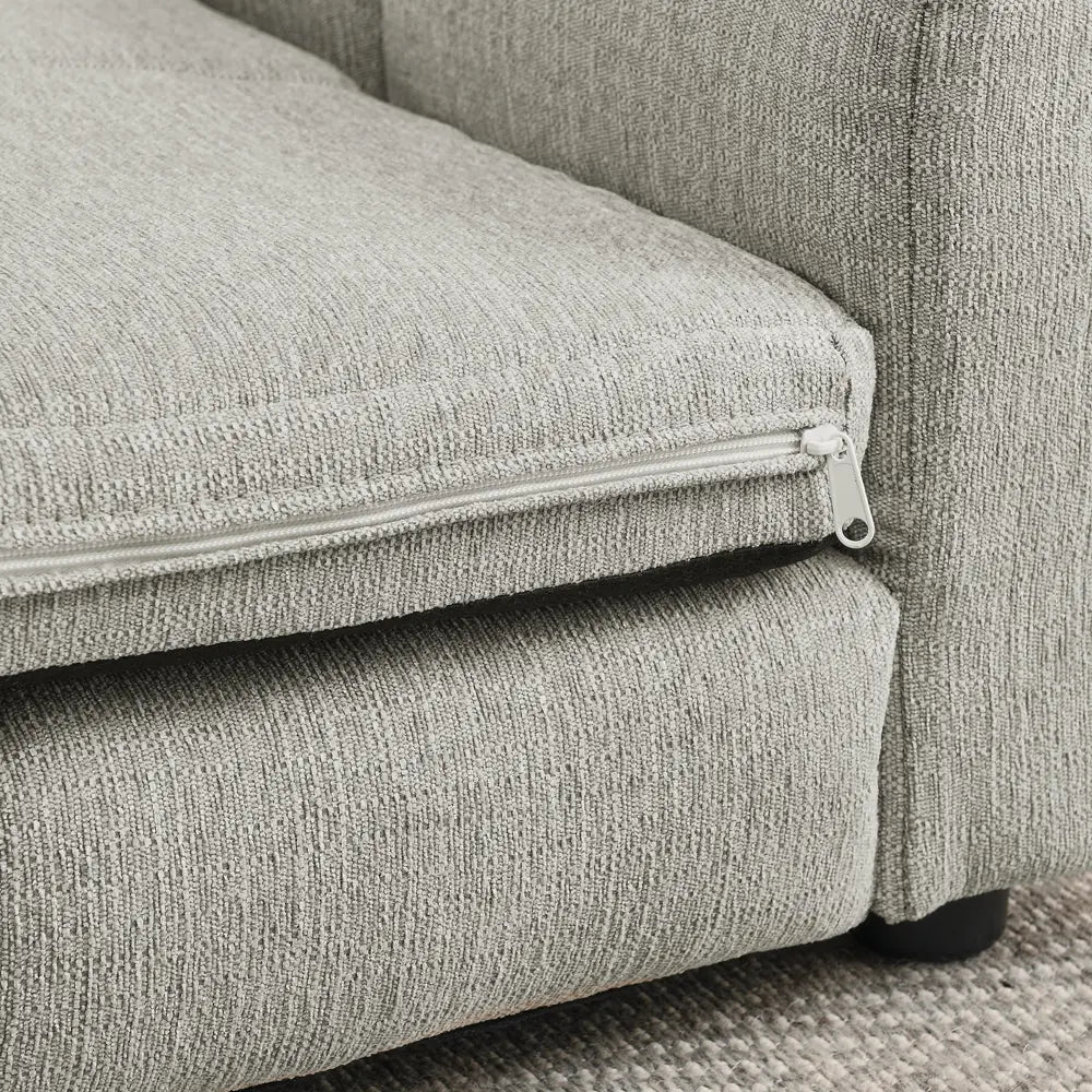 Removable seat cushion zipper detail