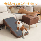 Brown 2-in-1 pet ramp and ottoman configurations
