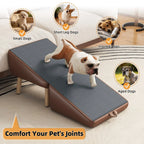 Brown non-slip pet ramp for small dogs