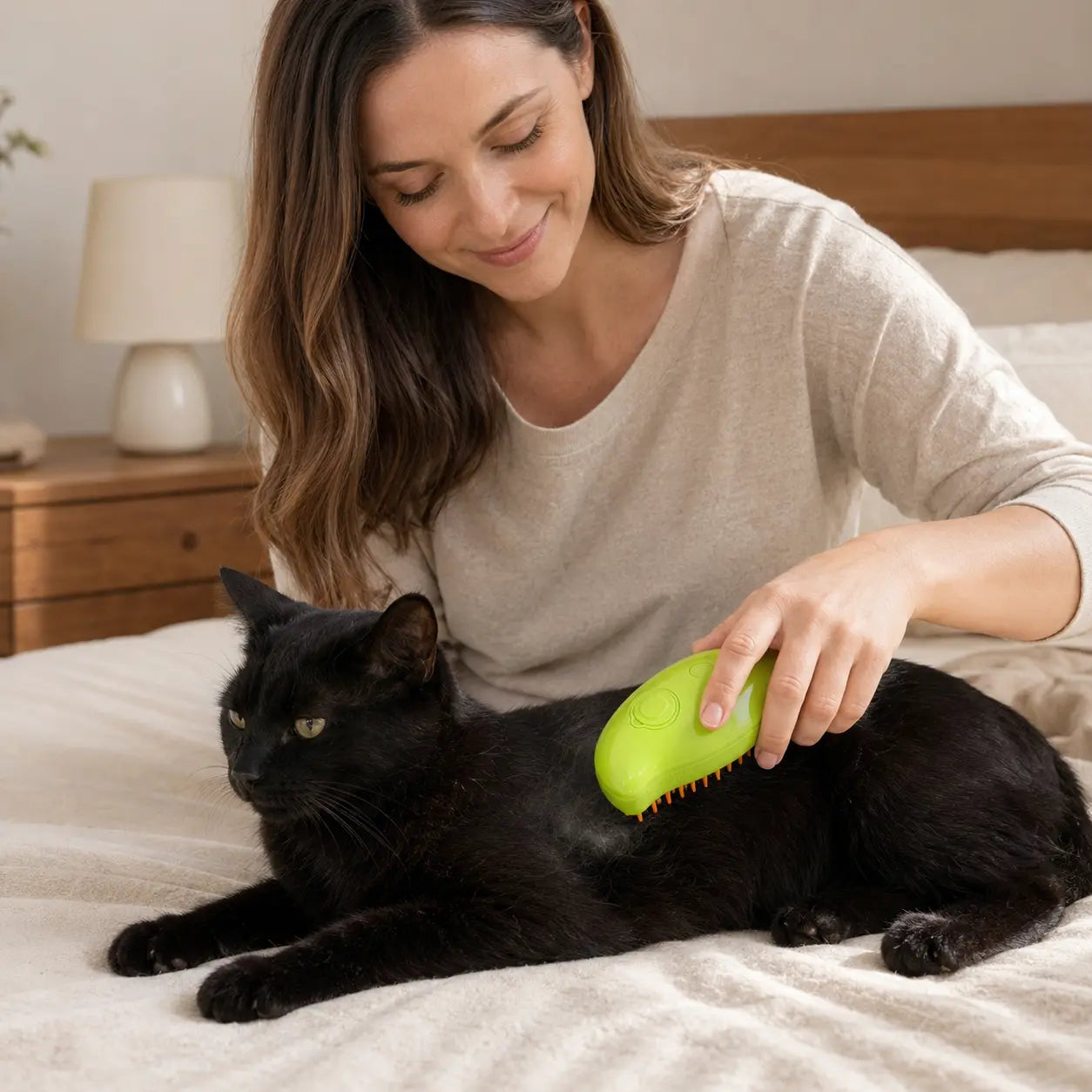 3-in-1 Cat Mist Grooming Brush with Water Tank Secondary image