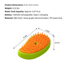 Mango-shaped cat mist brush dimensions and product details