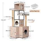 63-inch cat tree dimensions