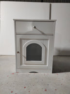 Hidden Cat Litter Box Enclosure with Drawer, White - W80863135 - product view 16