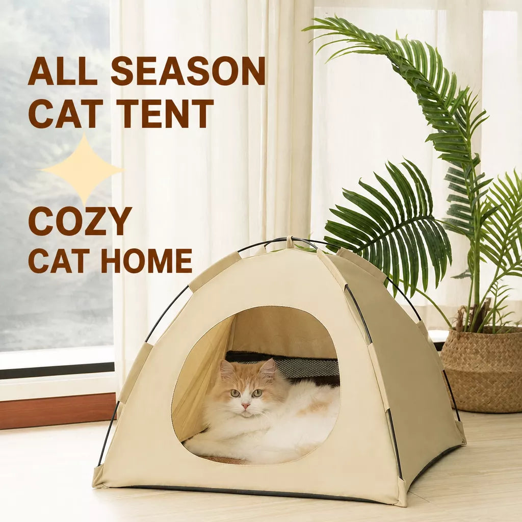 Portable Oxford Fabric Pet Tent Bed with Ventilation - product detail