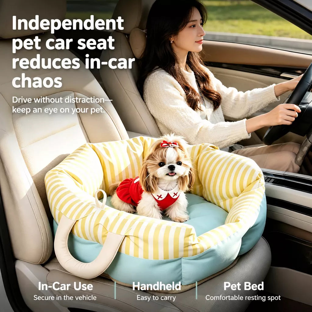 Striped Pet Car Bed — design and construction details