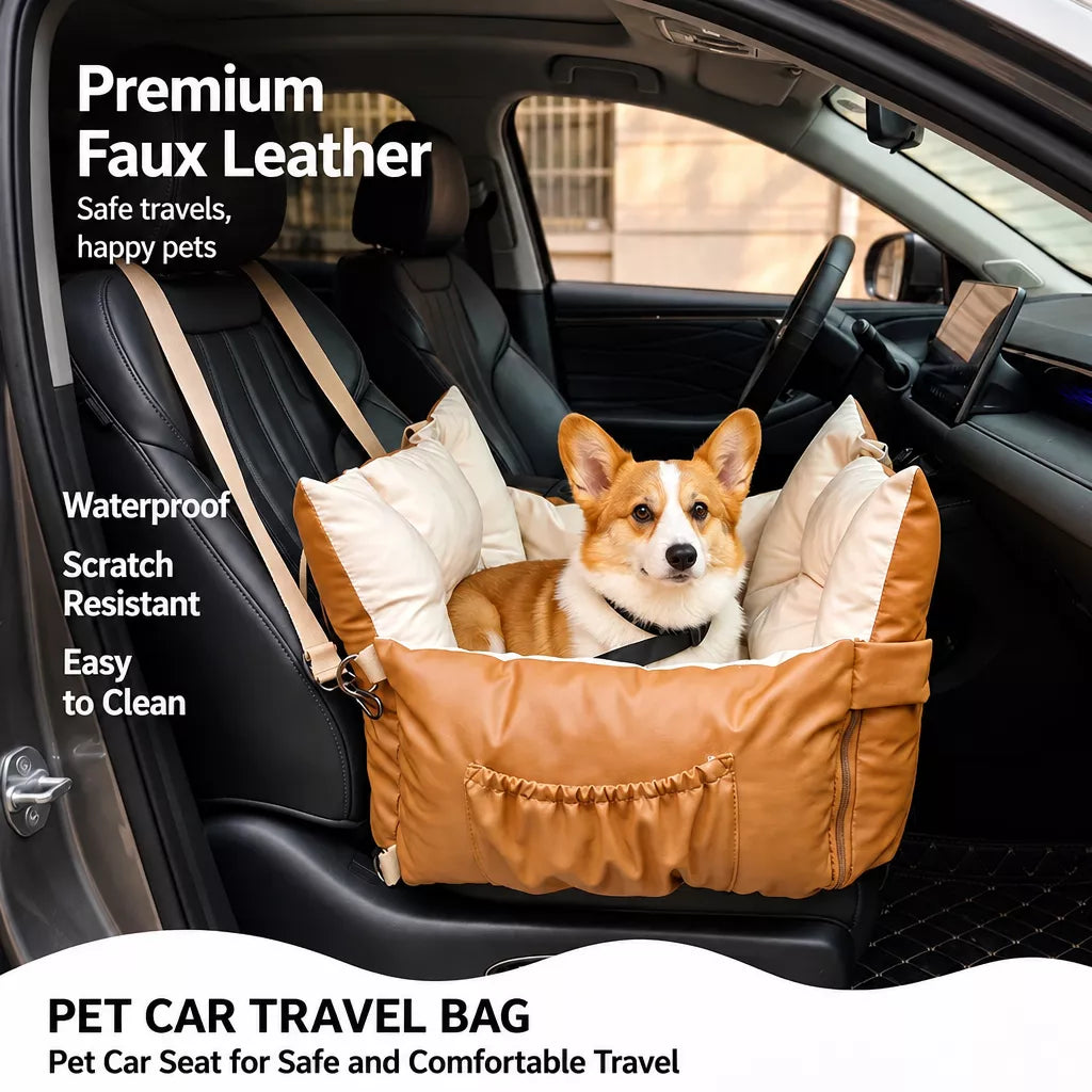 Faux Leather Pet Car Bed — design and construction details