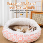Plush Shell Cave Bed for Cats and Small Dogs - product detail