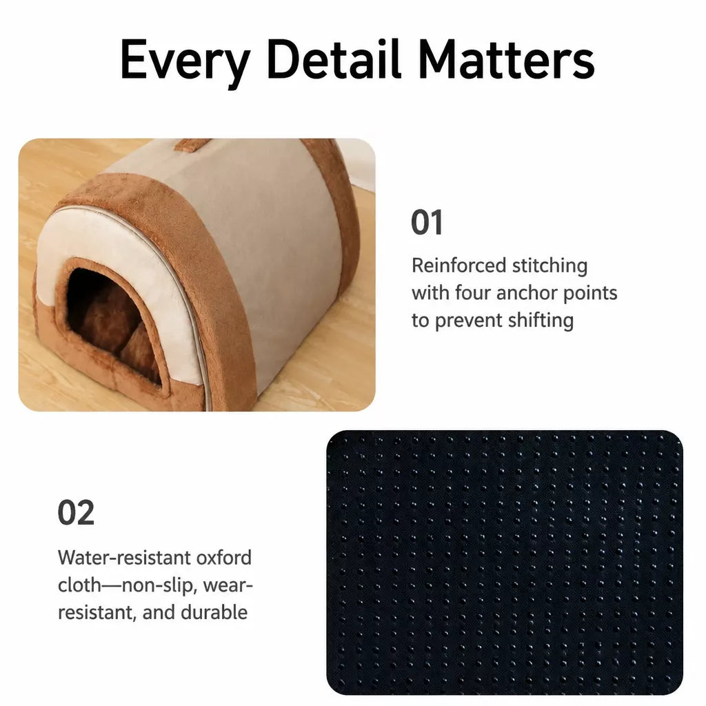 Fold-Flat Plush Pet House — design and construction details