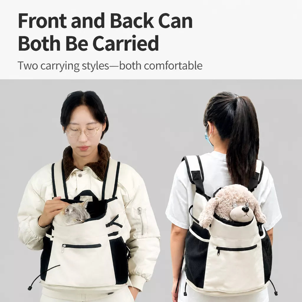 Carrier worn in front and back carrying positions
