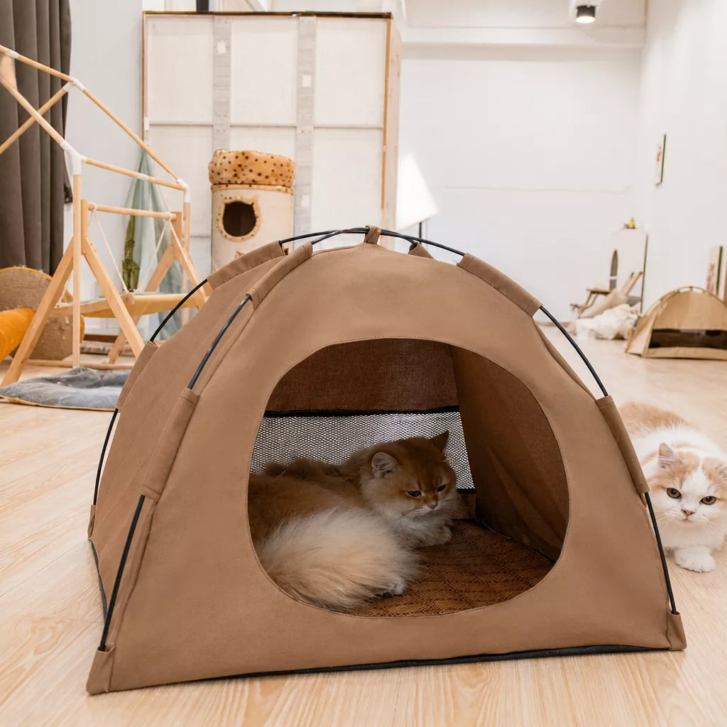 Portable Oxford Fabric Pet Tent Bed with Ventilation - product detail
