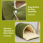 Semi-Enclosed Cat & Dog Bed with Removable Washable Cover