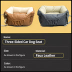 Faux Leather Pet Car Bed — design and construction details