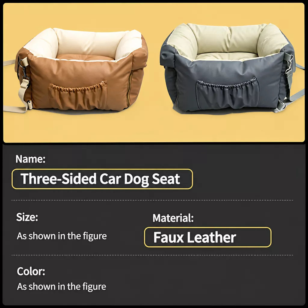 Faux Leather Pet Car Bed — design and construction details