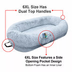 Giant Plush Bolster Dog Bed — design and construction details