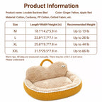 Corduroy Bolster Pet Bed with Removable Plush Cushion size and product information