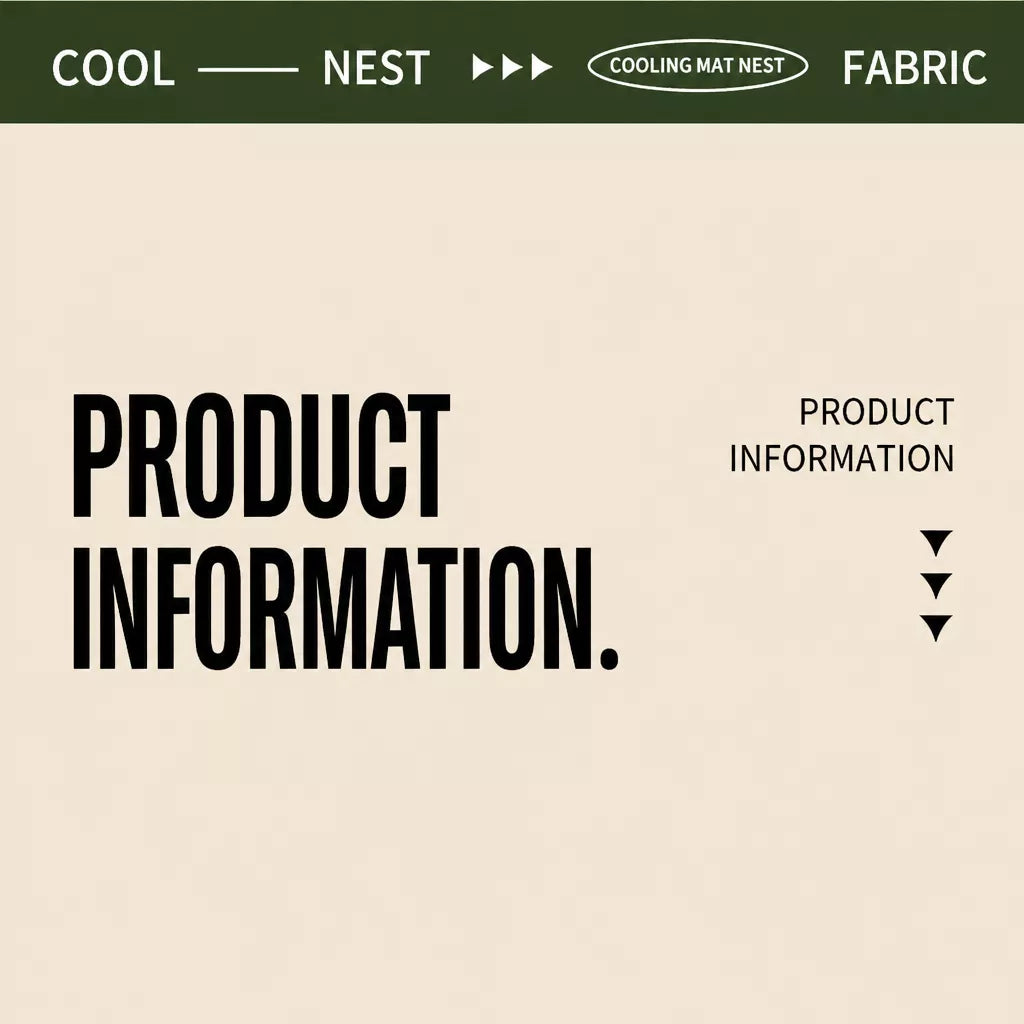 Pet bed product information panel