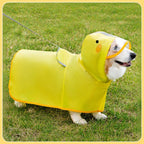 Hooded Dog Rain Poncho with Clear Brim and Belly Cover - product detail