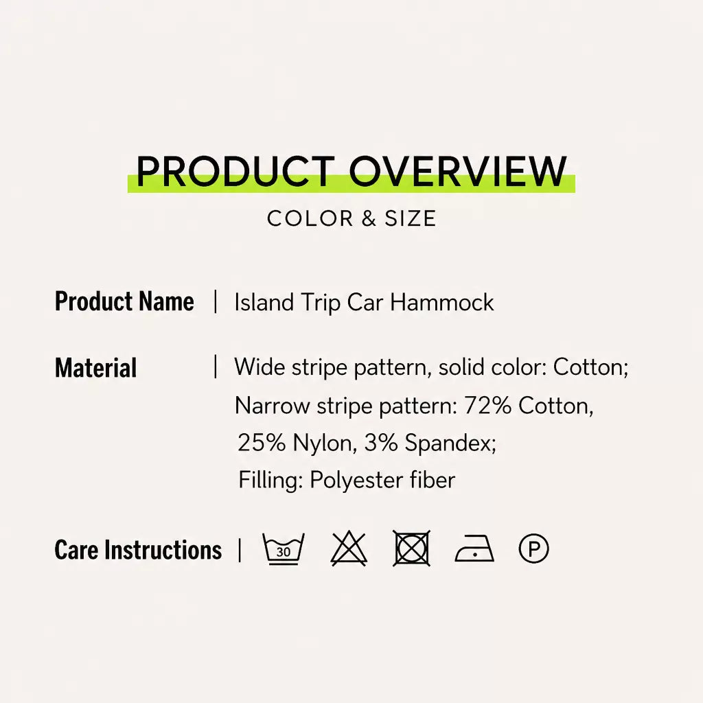 Pet car bed fabric composition and care symbols