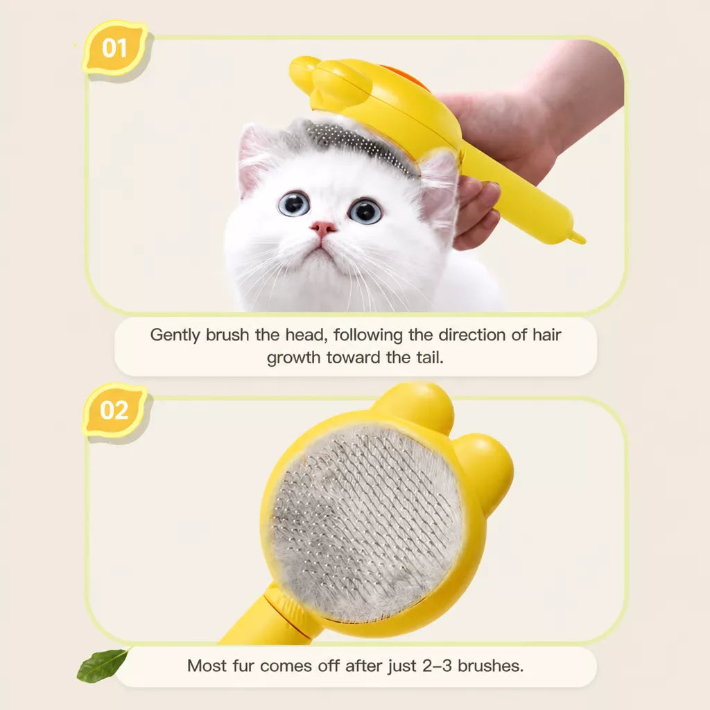 Long-Hair Pet Pin Brush for Cats and Dogs