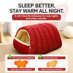 Semi-Enclosed Foam Pet Bed for Cats and Small Dogs