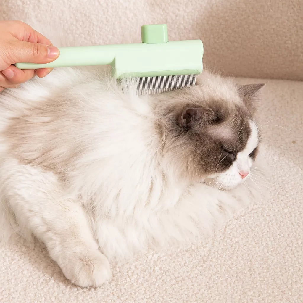 Self-Cleaning Pet Grooming Comb for Cats and Dogs