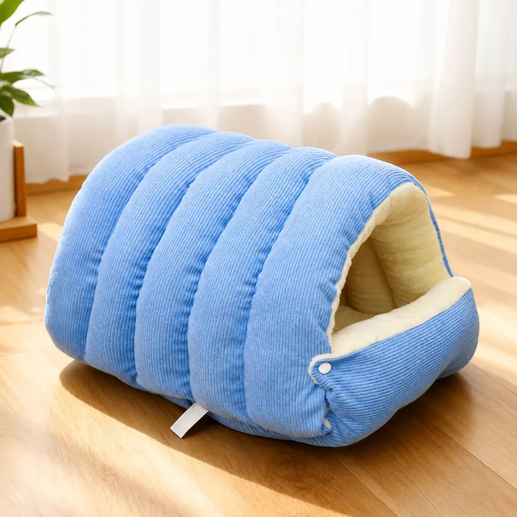 Semi-Enclosed Foam Pet Bed for Cats and Small Dogs