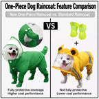 Four-Leg Dog Rain Suit with Clear Hood and Leash Access - product detail