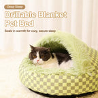 Semi-Enclosed Plush Pet Bed