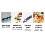 Stainless Steel Blade-Free Deshedding Comb for Cats & Dogs