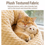 Textured Plush Cat Cave Bed — design and construction details