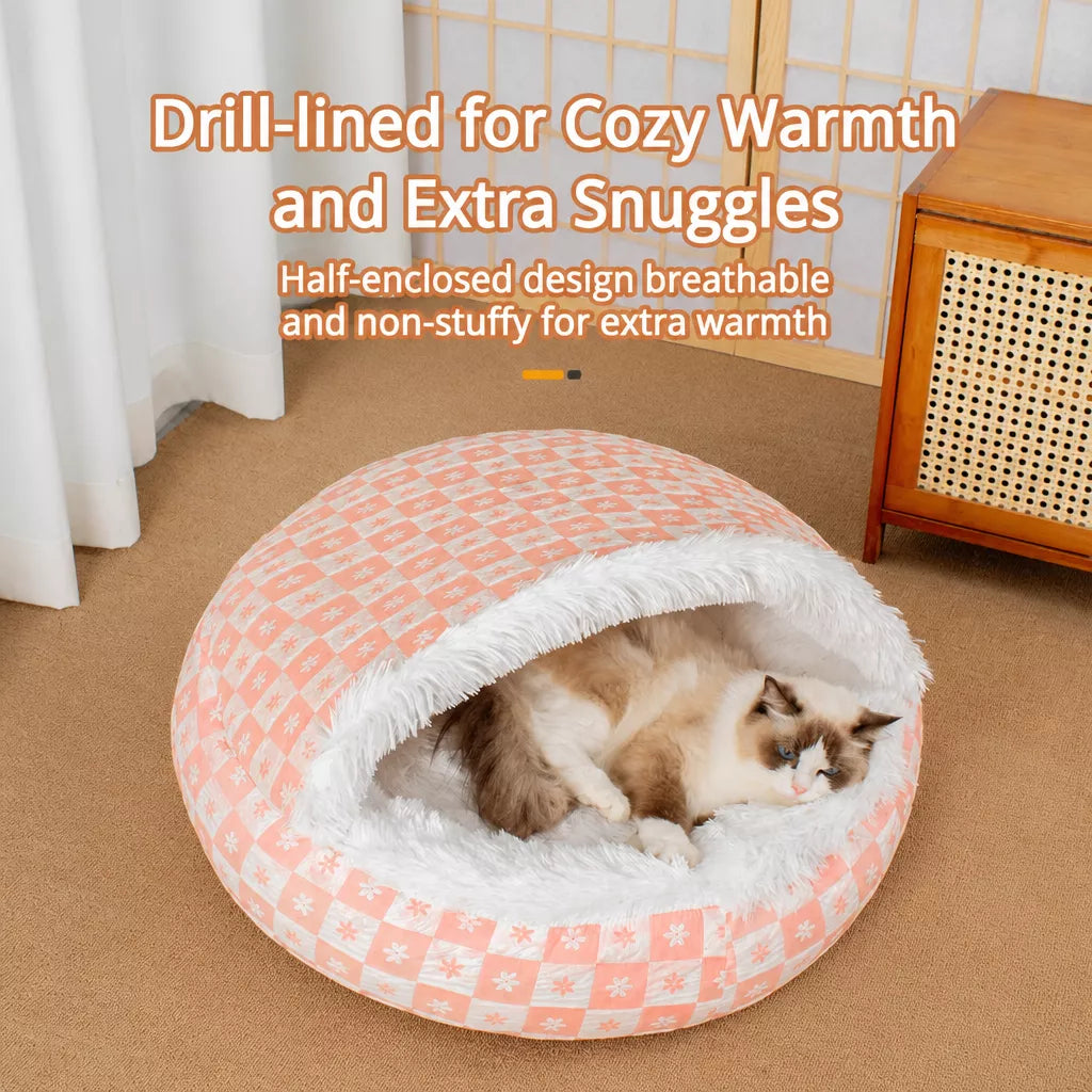 Plush Shell Cave Bed for Cats and Small Dogs - product detail