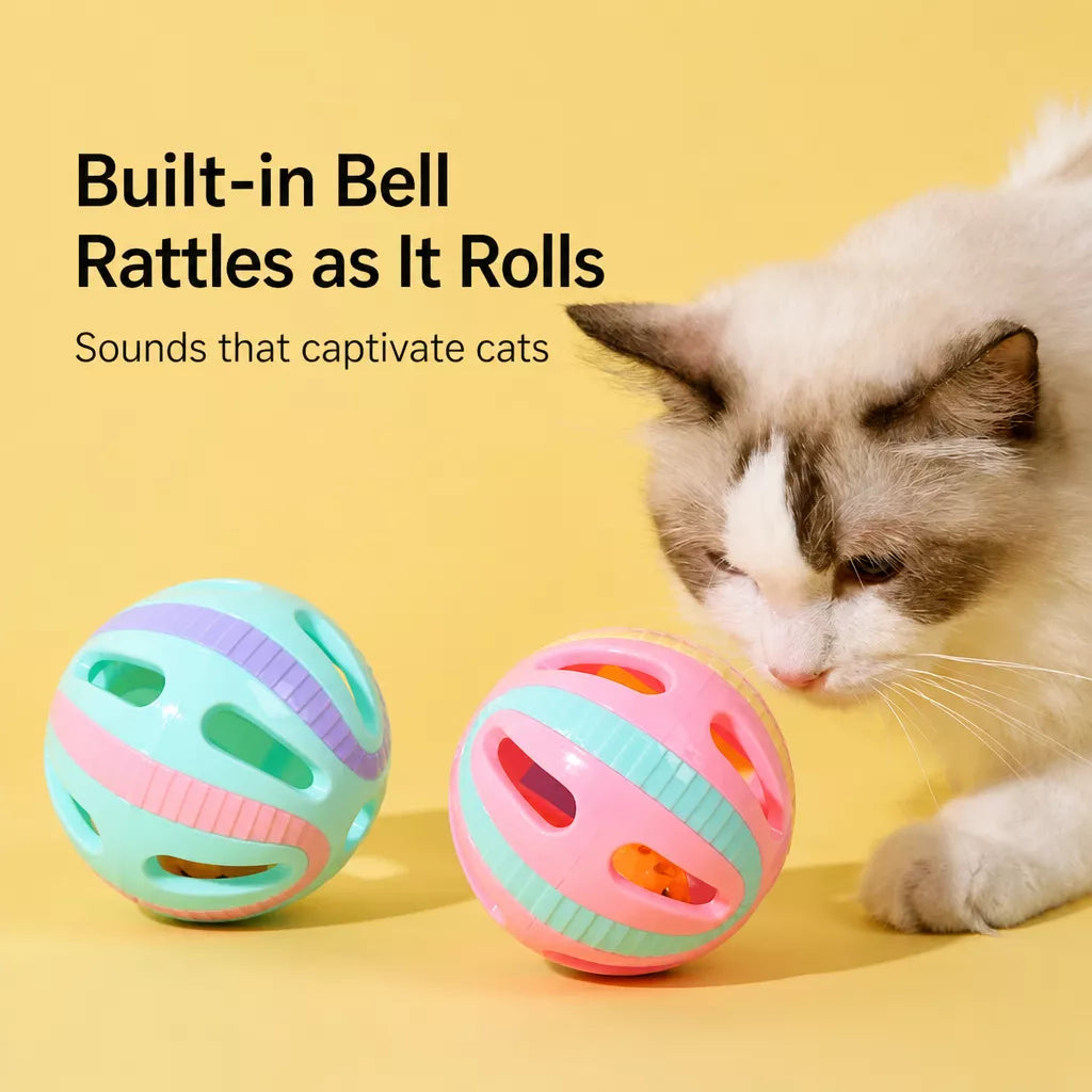 Silicone Cat Bell Ball Toy