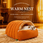 Convertible Plush Pet Cave Bed — design and construction details