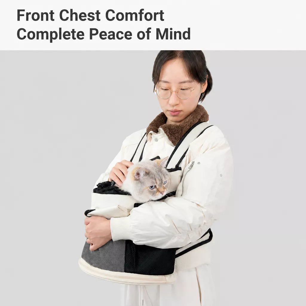 Mesh Front and Back Pet Carrier with Supportive Base - product detail