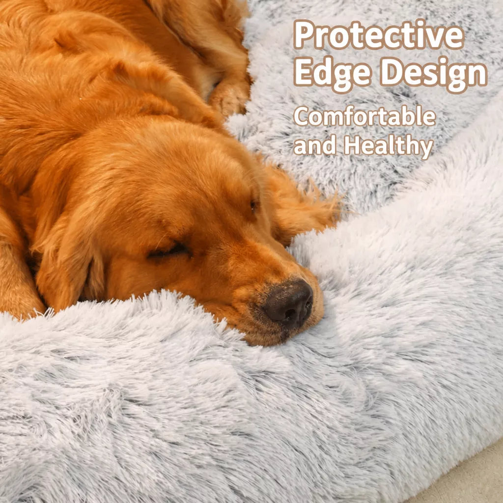 Giant Plush Bolster Dog Bed — design and construction details