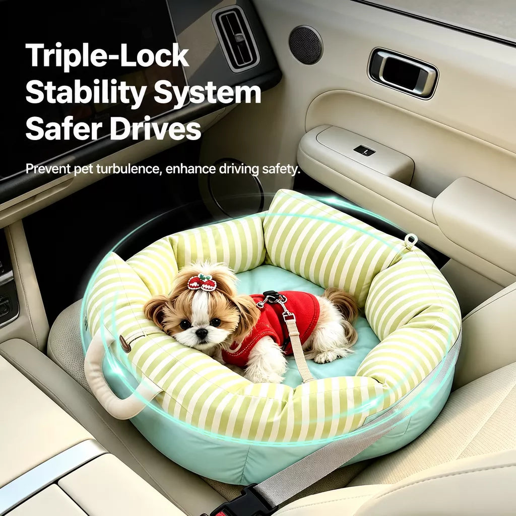 Striped Pet Car Bed — design and construction details