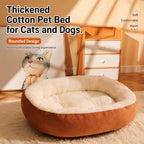 Oval pet bed padded border