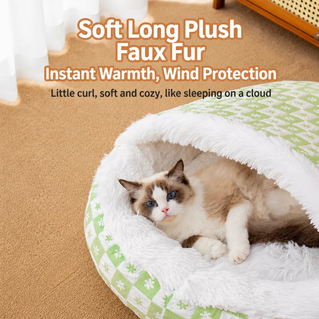 Plush Shell Cave Bed for Cats and Small Dogs - product detail