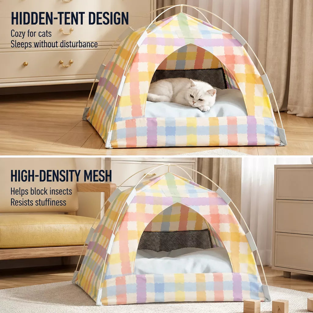 Semi-Enclosed Cat Tent Bed