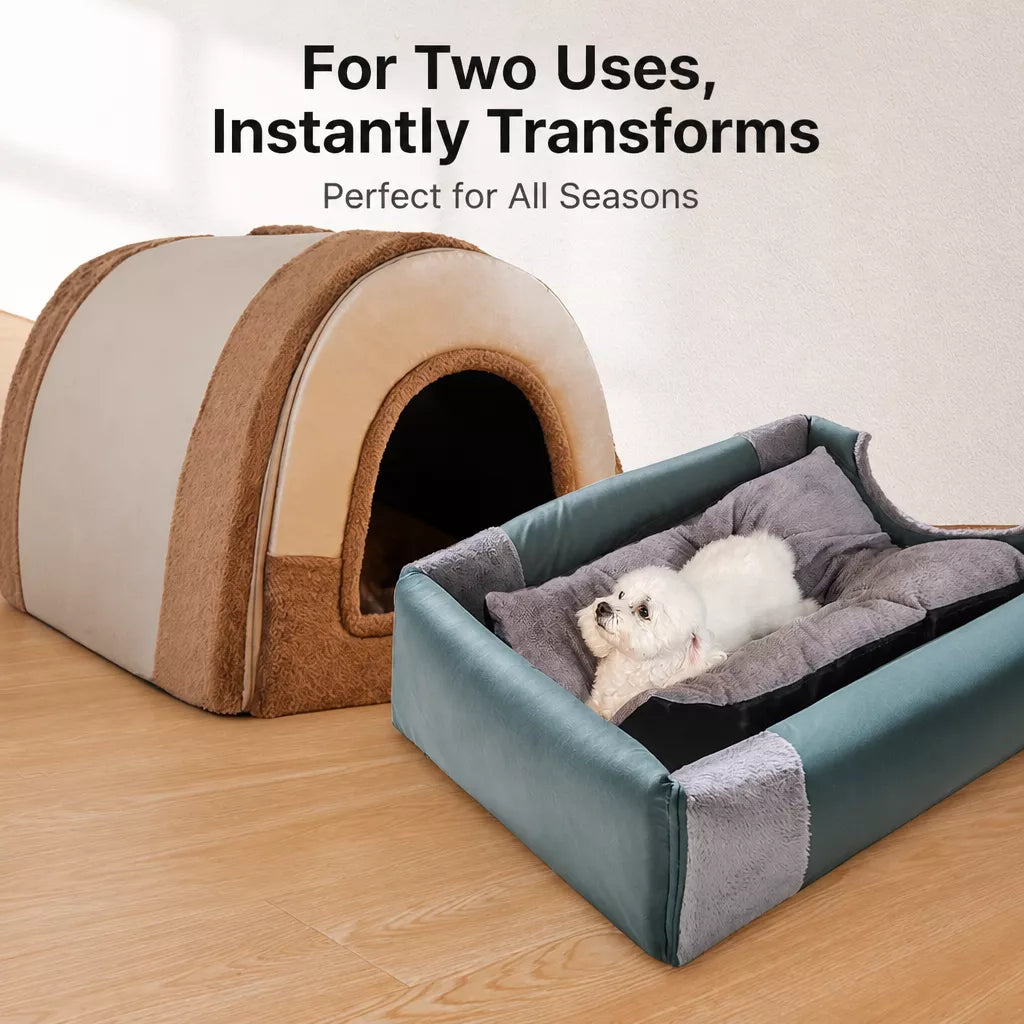Fold-Flat Plush Pet House — design and construction details