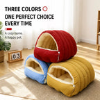 Semi-Enclosed Foam Pet Bed for Cats and Small Dogs