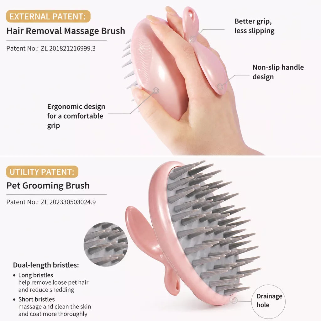 TPE Pet Bath and Massage Brush — design and construction details