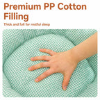 PP cotton filling inside the striped pet cave bed