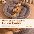 Oval Plush Bolster Pet Bed — design and construction details