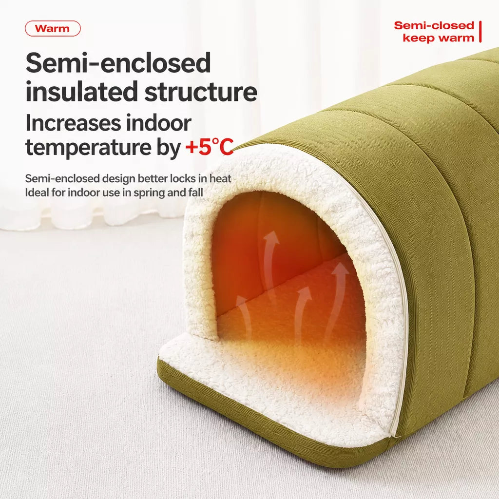 Covered bed warmth illustration