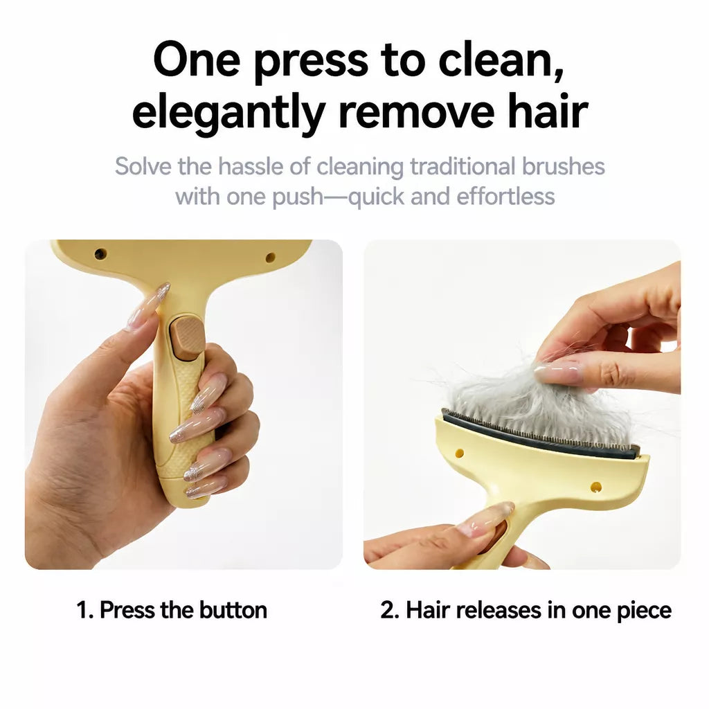 Stainless Steel Blade-Free Deshedding Comb for Cats & Dogs