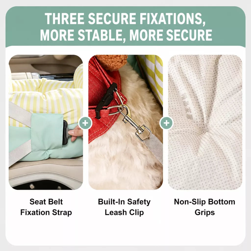 Striped Pet Car Bed — design and construction details