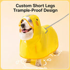 Hooded Dog Rain Poncho with Clear Brim and Belly Cover - product detail