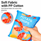 Plush Potato Chip Crinkle Toy for Dogs and Cats